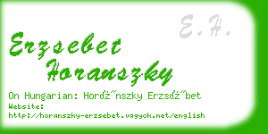 erzsebet horanszky business card